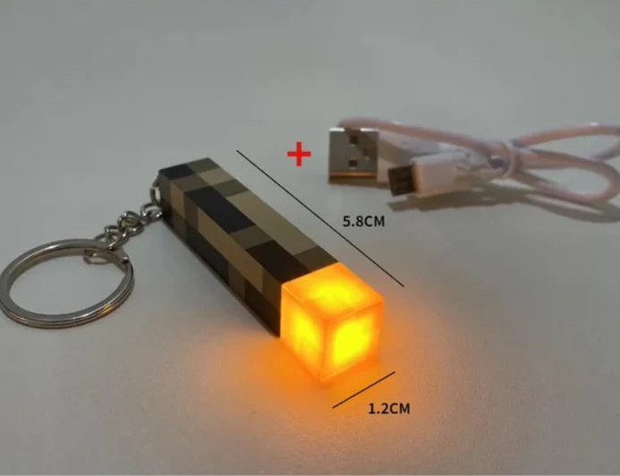 Llavero Antorcha de Minecraft Recargable