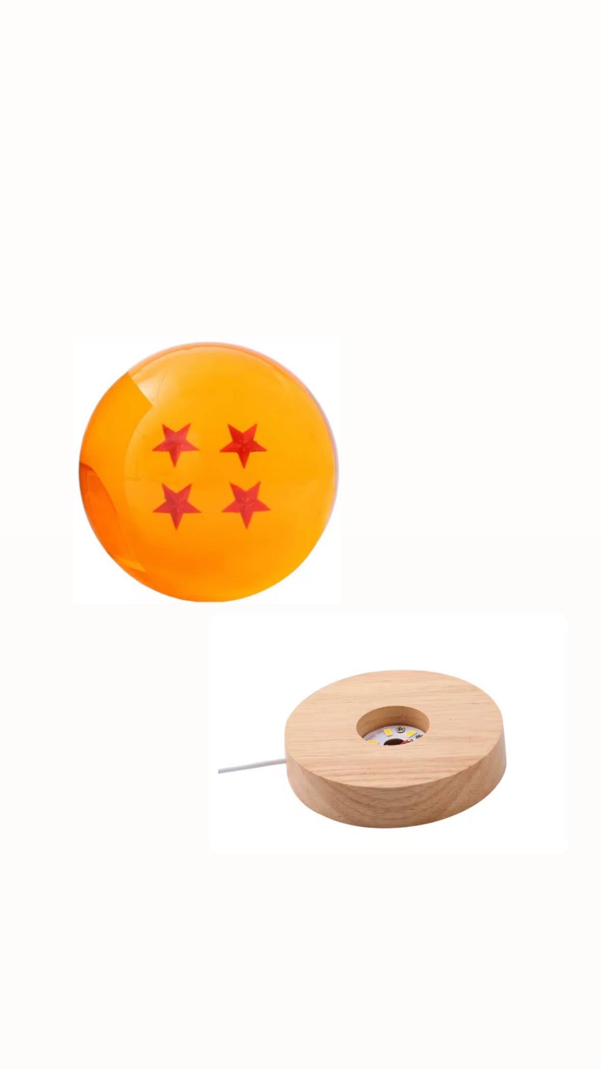 Esfera Del Dragón 4 Estrellas + Base Led