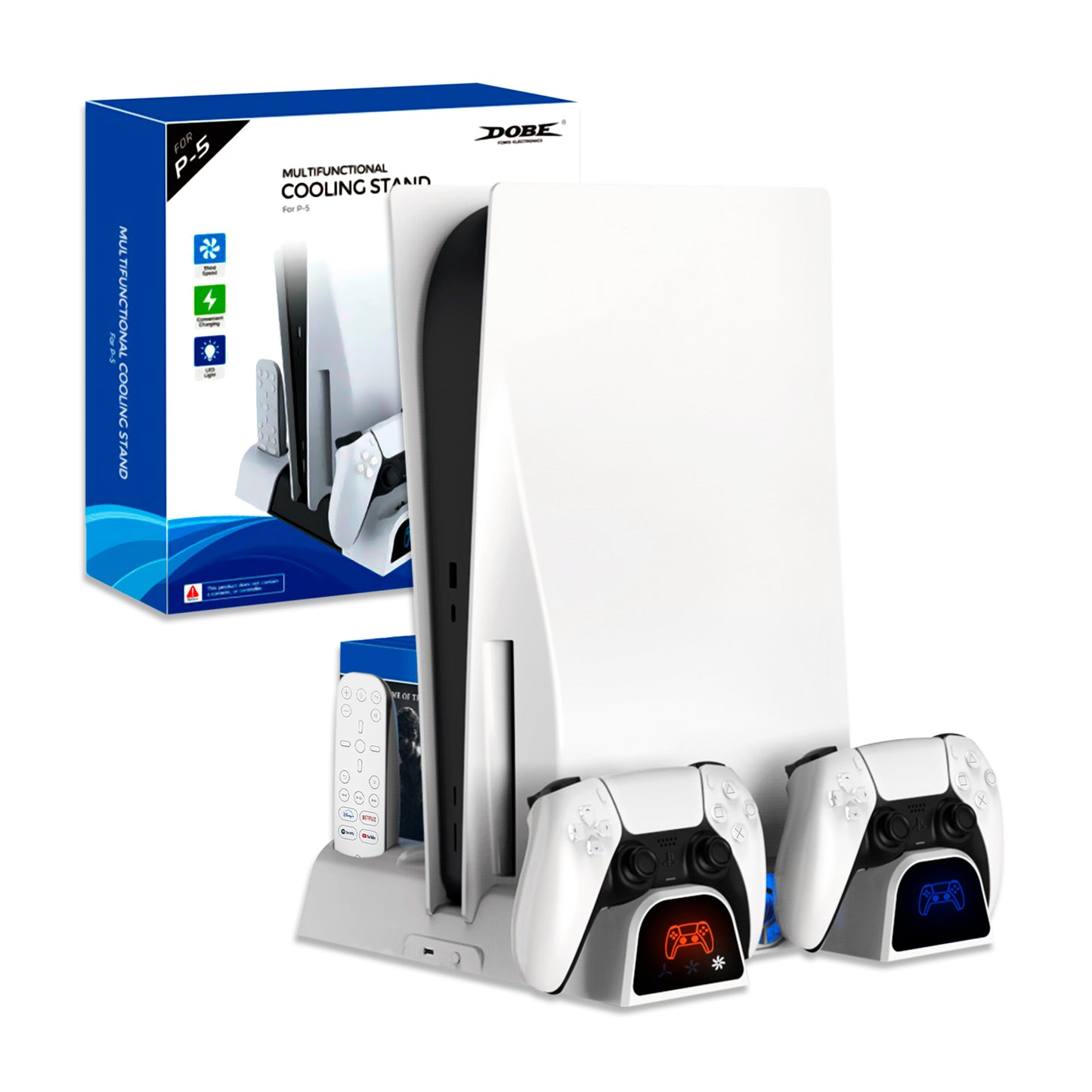 Base vertical de carga con Ventilador para PS5