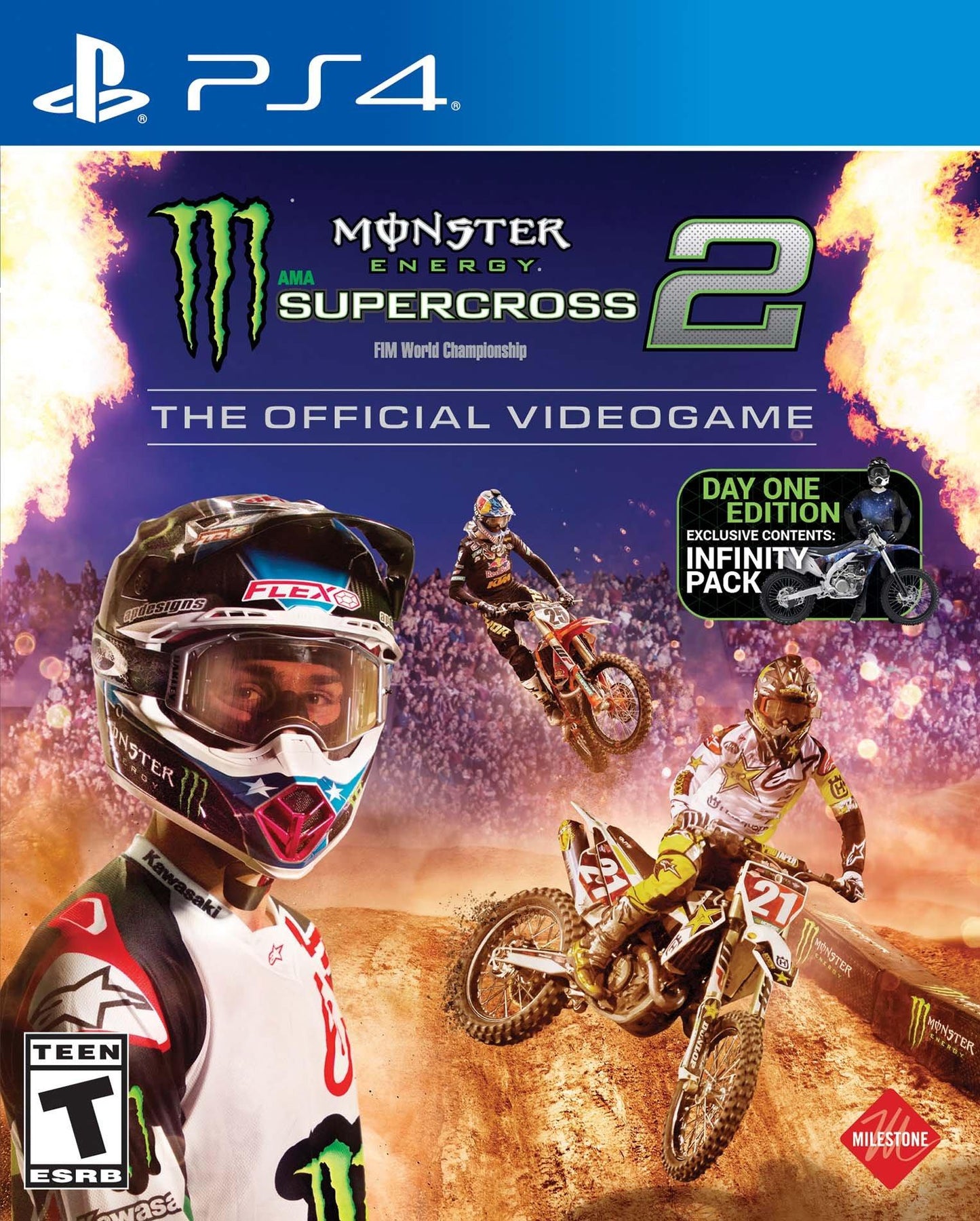 Monster Energy Supercross 2 the official videogame Day One Edition Ps4