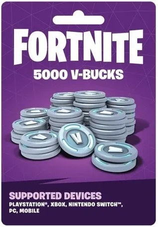 Fortnite V-Bucks 5000 Pavos ( Tarjeta fisica)