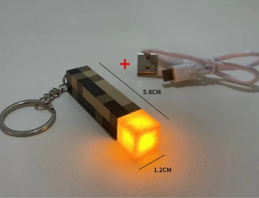 Llavero Antorcha de Minecraft Recargable